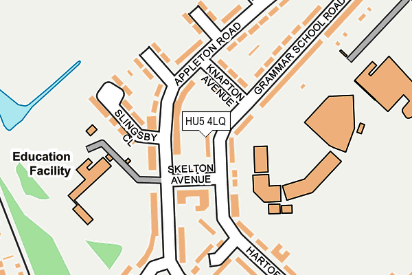 HU5 4LQ map - OS OpenMap – Local (Ordnance Survey) HU5 4LQ map - OS OpenMap – Local (Ordnance Survey)