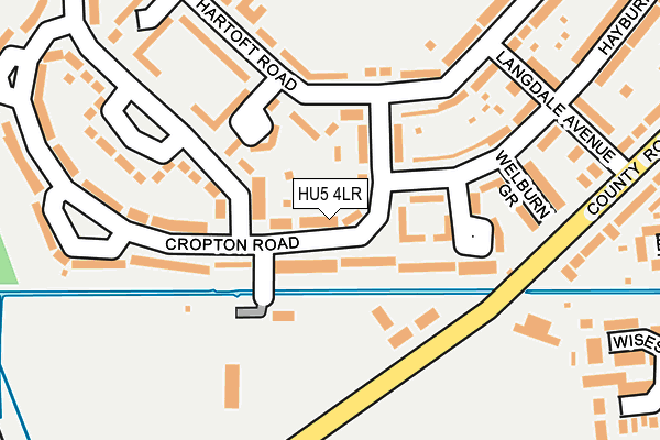 HU5 4LR map - OS OpenMap – Local (Ordnance Survey) HU5 4LR map - OS OpenMap – Local (Ordnance Survey)