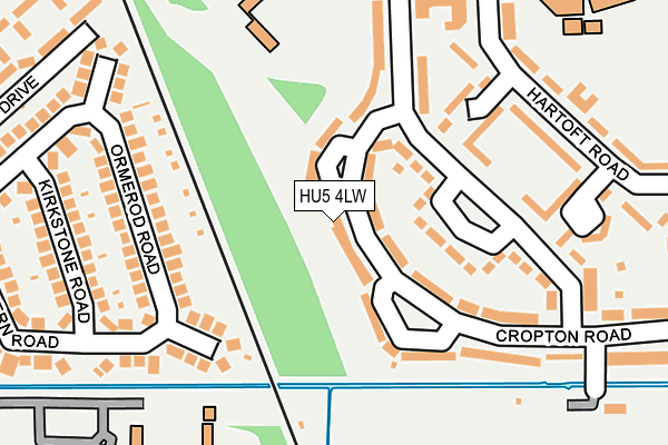 HU5 4LW map - OS OpenMap – Local (Ordnance Survey) HU5 4LW map - OS OpenMap – Local (Ordnance Survey)