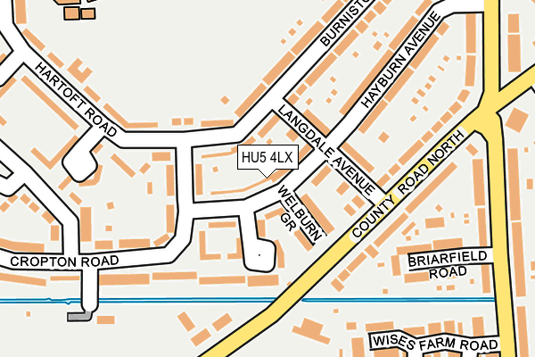 HU5 4LX map - OS OpenMap – Local (Ordnance Survey) HU5 4LX map - OS OpenMap – Local (Ordnance Survey)
