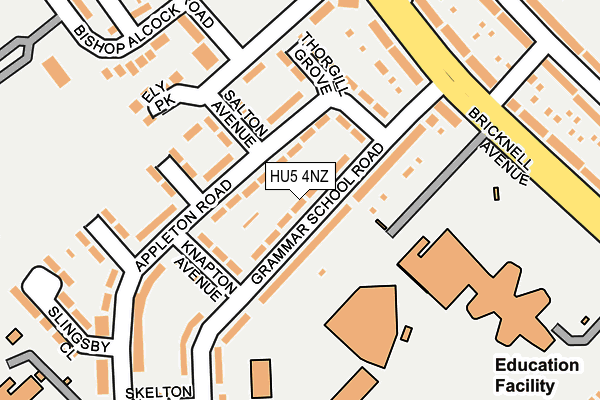 HU5 4NZ map - OS OpenMap – Local (Ordnance Survey) HU5 4NZ map - OS OpenMap – Local (Ordnance Survey)