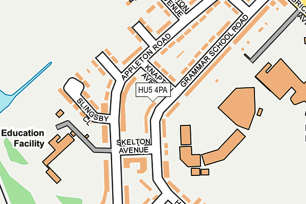 HU5 4PA map - OS OpenMap – Local (Ordnance Survey) HU5 4PA map - OS OpenMap – Local (Ordnance Survey)