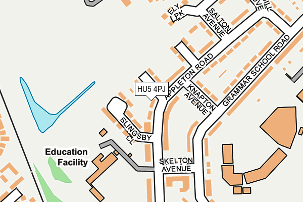 HU5 4PJ map - OS OpenMap – Local (Ordnance Survey) HU5 4PJ map - OS OpenMap – Local (Ordnance Survey)