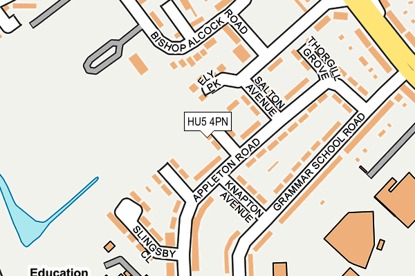 HU5 4PN map - OS OpenMap – Local (Ordnance Survey) HU5 4PN map - OS OpenMap – Local (Ordnance Survey)