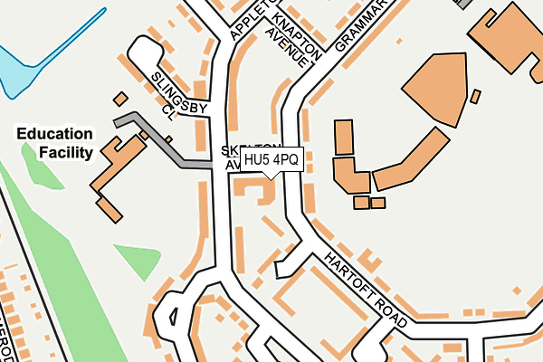 HU5 4PQ map - OS OpenMap – Local (Ordnance Survey) HU5 4PQ map - OS OpenMap – Local (Ordnance Survey)