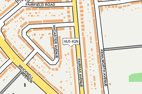 HU5 4QN map - OS OpenMap – Local (Ordnance Survey) HU5 4QN map - OS OpenMap – Local (Ordnance Survey)