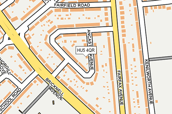HU5 4QR map - OS OpenMap – Local (Ordnance Survey) HU5 4QR map - OS OpenMap – Local (Ordnance Survey)