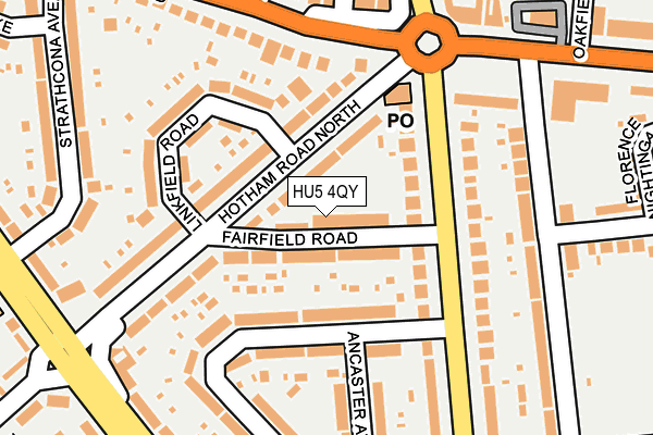 HU5 4QY map - OS OpenMap – Local (Ordnance Survey) HU5 4QY map - OS OpenMap – Local (Ordnance Survey)