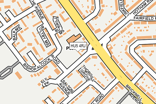 HU5 4RJ map - OS OpenMap – Local (Ordnance Survey) HU5 4RJ map - OS OpenMap – Local (Ordnance Survey)