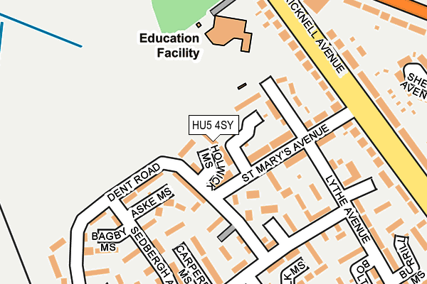 HU5 4SY map - OS OpenMap – Local (Ordnance Survey) HU5 4SY map - OS OpenMap – Local (Ordnance Survey)