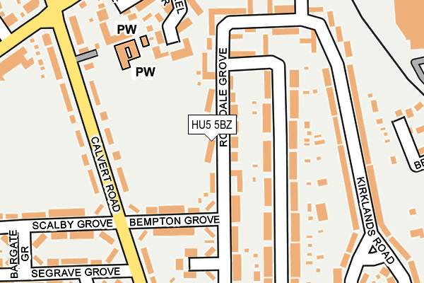 HU5 5BZ map - OS OpenMap – Local (Ordnance Survey) HU5 5BZ map - OS OpenMap – Local (Ordnance Survey)