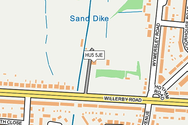 HU5 5JE map - OS OpenMap – Local (Ordnance Survey) HU5 5JE map - OS OpenMap – Local (Ordnance Survey)