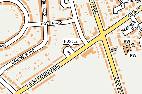 HU5 5LZ map - OS OpenMap – Local (Ordnance Survey) HU5 5LZ map - OS OpenMap – Local (Ordnance Survey)