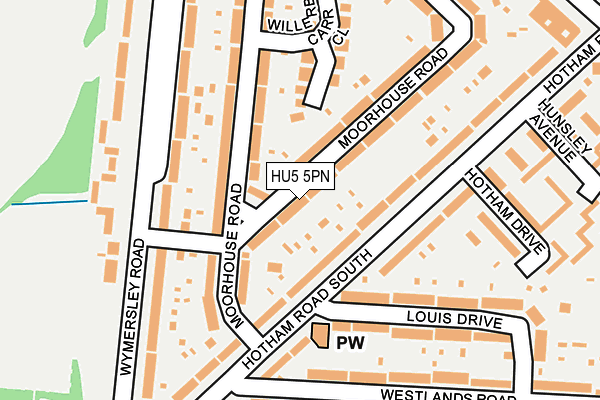 HU5 5PN map - OS OpenMap – Local (Ordnance Survey) HU5 5PN map - OS OpenMap – Local (Ordnance Survey)