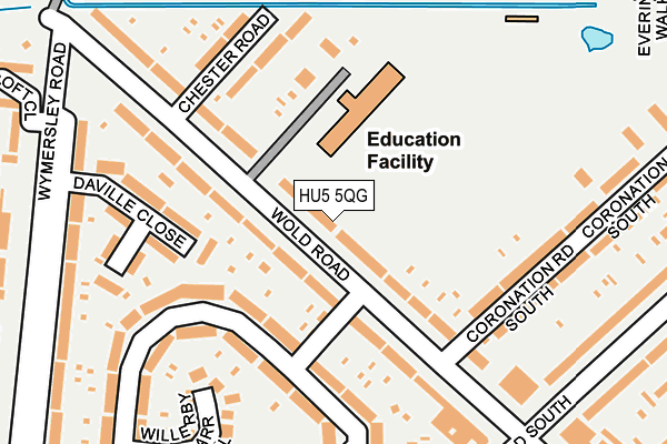 HU5 5QG map - OS OpenMap – Local (Ordnance Survey) HU5 5QG map - OS OpenMap – Local (Ordnance Survey)