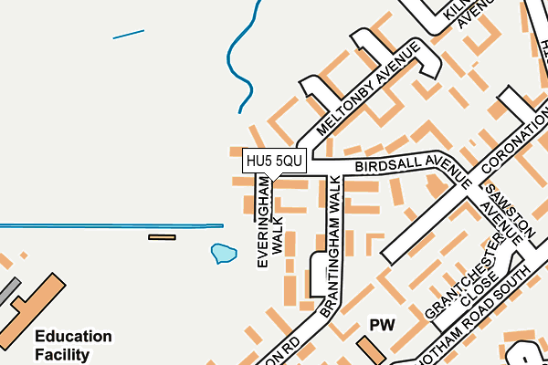 HU5 5QU map - OS OpenMap – Local (Ordnance Survey)