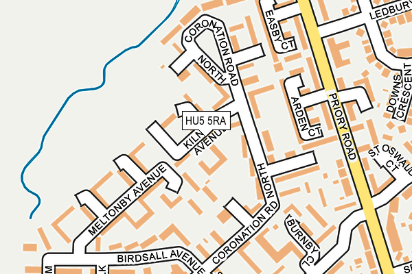 HU5 5RA map - OS OpenMap – Local (Ordnance Survey) HU5 5RA map - OS OpenMap – Local (Ordnance Survey)