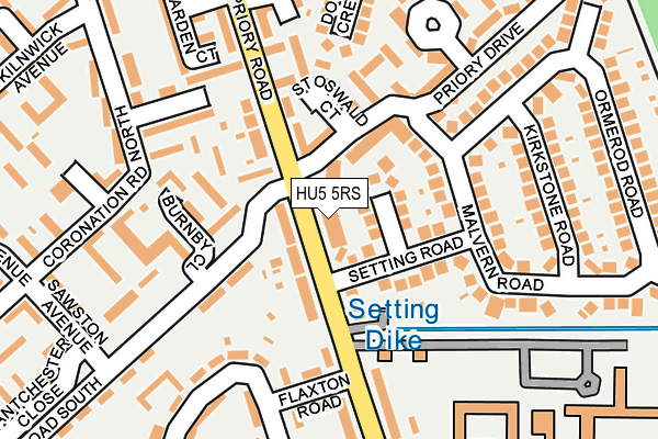 HU5 5RS map - OS OpenMap – Local (Ordnance Survey)