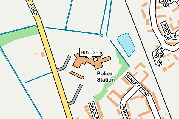 HU5 5SF map - OS OpenMap – Local (Ordnance Survey) HU5 5SF map - OS OpenMap – Local (Ordnance Survey)
