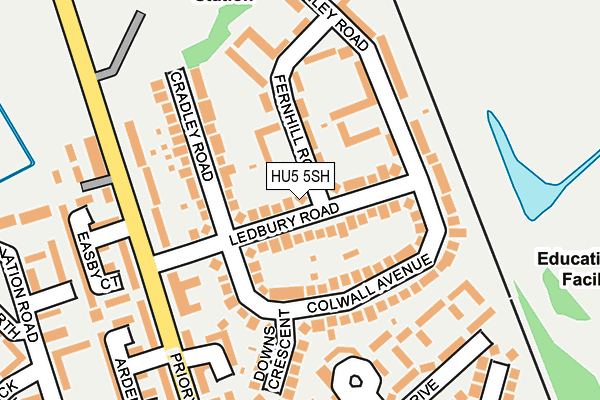 HU5 5SH map - OS OpenMap – Local (Ordnance Survey) HU5 5SH map - OS OpenMap – Local (Ordnance Survey)