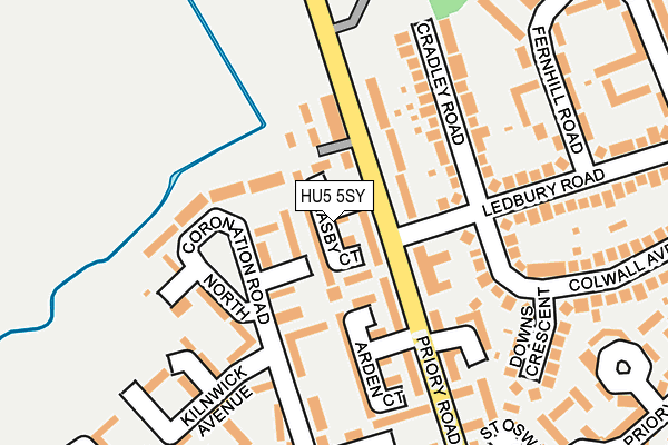 HU5 5SY map - OS OpenMap – Local (Ordnance Survey) HU5 5SY map - OS OpenMap – Local (Ordnance Survey)