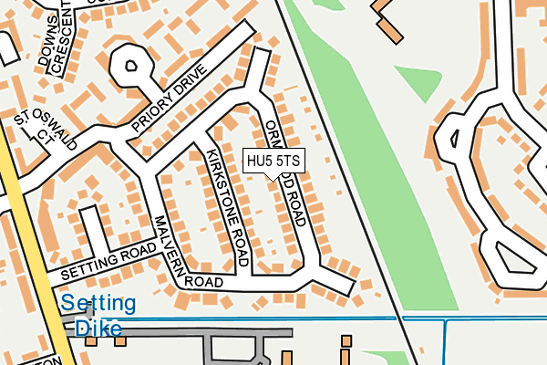 HU5 5TS map - OS OpenMap – Local (Ordnance Survey) HU5 5TS map - OS OpenMap – Local (Ordnance Survey)