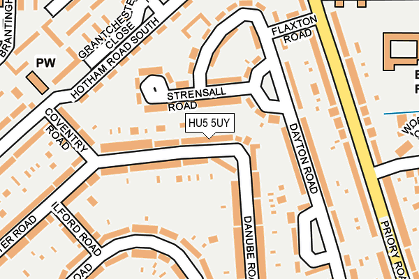 HU5 5UY map - OS OpenMap – Local (Ordnance Survey) HU5 5UY map - OS OpenMap – Local (Ordnance Survey)