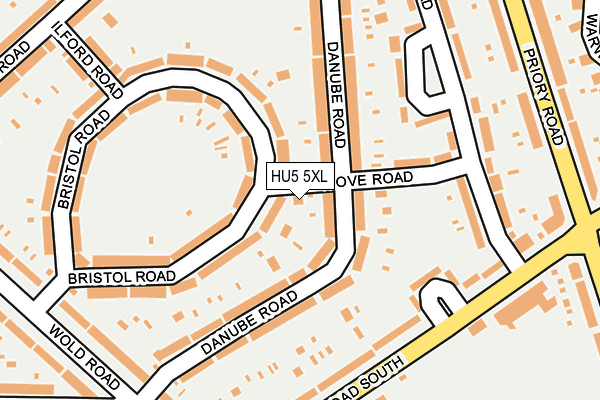 HU5 5XL map - OS OpenMap – Local (Ordnance Survey) HU5 5XL map - OS OpenMap – Local (Ordnance Survey)