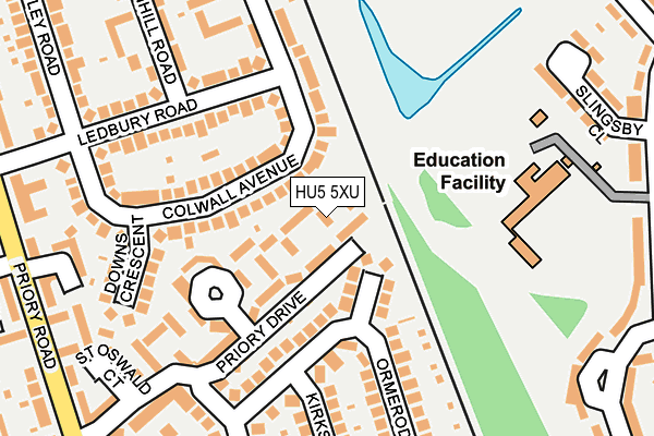 HU5 5XU map - OS OpenMap – Local (Ordnance Survey)