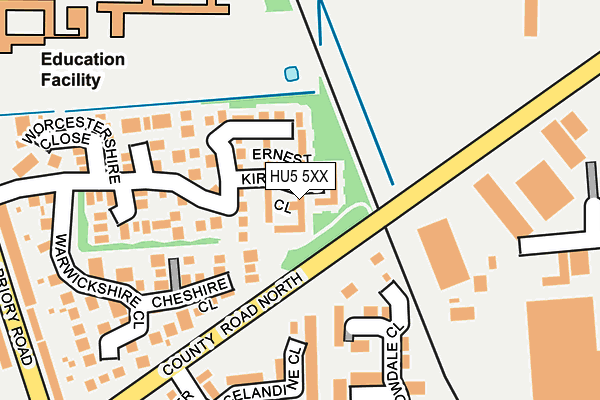 HU5 5XX map - OS OpenMap – Local (Ordnance Survey) HU5 5XX map - OS OpenMap – Local (Ordnance Survey)