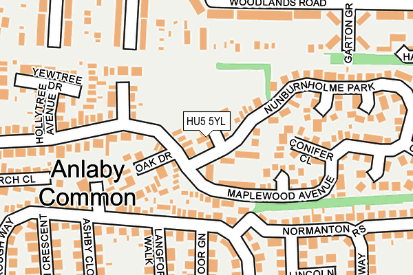 HU5 5YL map - OS OpenMap – Local (Ordnance Survey) HU5 5YL map - OS OpenMap – Local (Ordnance Survey)