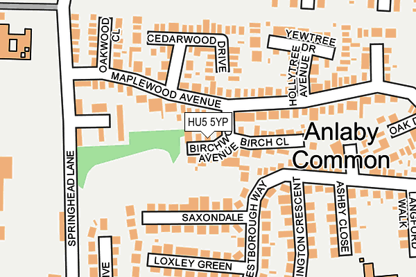 HU5 5YP map - OS OpenMap – Local (Ordnance Survey) HU5 5YP map - OS OpenMap – Local (Ordnance Survey)