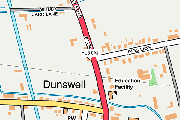 HU6 0AJ map - OS OpenMap – Local (Ordnance Survey) HU6 0AJ map - OS OpenMap – Local (Ordnance Survey)
