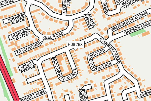 HU6 7BX map - OS OpenMap – Local (Ordnance Survey) HU6 7BX map - OS OpenMap – Local (Ordnance Survey)