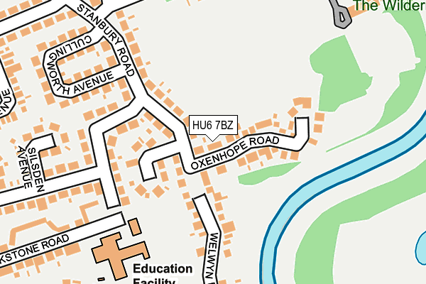 HU6 7BZ map - OS OpenMap – Local (Ordnance Survey) HU6 7BZ map - OS OpenMap – Local (Ordnance Survey)