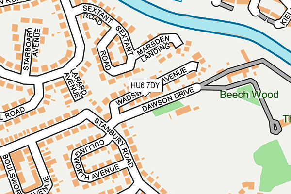 HU6 7DY map - OS OpenMap – Local (Ordnance Survey) HU6 7DY map - OS OpenMap – Local (Ordnance Survey)