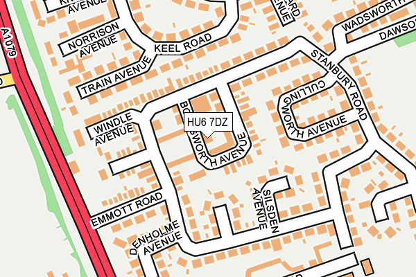 HU6 7DZ map - OS OpenMap – Local (Ordnance Survey) HU6 7DZ map - OS OpenMap – Local (Ordnance Survey)