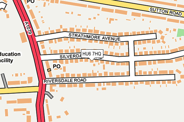 HU6 7HQ map - OS OpenMap – Local (Ordnance Survey)