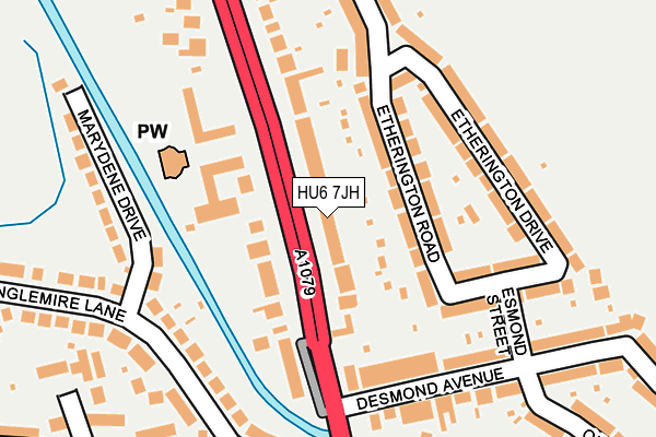 HU6 7JH map - OS OpenMap – Local (Ordnance Survey) HU6 7JH map - OS OpenMap – Local (Ordnance Survey)