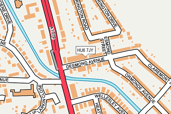 HU6 7JY map - OS OpenMap – Local (Ordnance Survey) HU6 7JY map - OS OpenMap – Local (Ordnance Survey)