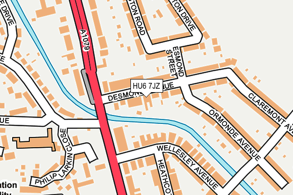 HU6 7JZ map - OS OpenMap – Local (Ordnance Survey) HU6 7JZ map - OS OpenMap – Local (Ordnance Survey)