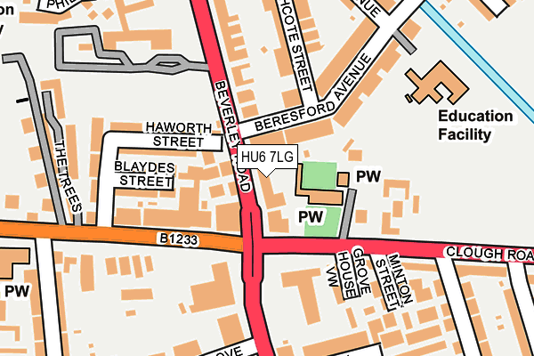 HU6 7LG map - OS OpenMap – Local (Ordnance Survey) HU6 7LG map - OS OpenMap – Local (Ordnance Survey)