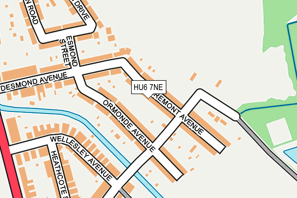 HU6 7NE map - OS OpenMap – Local (Ordnance Survey) HU6 7NE map - OS OpenMap – Local (Ordnance Survey)