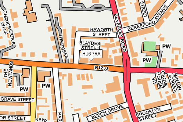 HU6 7RA map - OS OpenMap – Local (Ordnance Survey) HU6 7RA map - OS OpenMap – Local (Ordnance Survey)