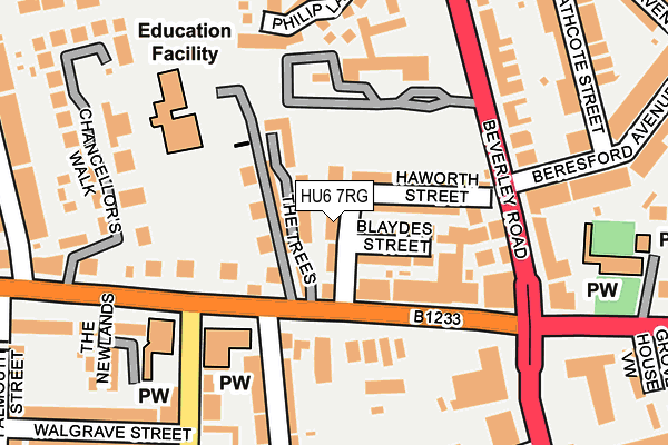 HU6 7RG map - OS OpenMap – Local (Ordnance Survey) HU6 7RG map - OS OpenMap – Local (Ordnance Survey)