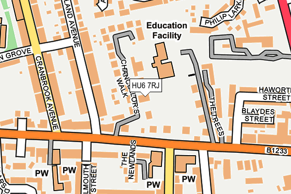 HU6 7RJ map - OS OpenMap – Local (Ordnance Survey) HU6 7RJ map - OS OpenMap – Local (Ordnance Survey)