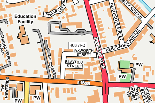 HU6 7RQ map - OS OpenMap – Local (Ordnance Survey) HU6 7RQ map - OS OpenMap – Local (Ordnance Survey)