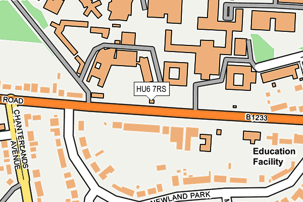 HU6 7RS map - OS OpenMap – Local (Ordnance Survey) HU6 7RS map - OS OpenMap – Local (Ordnance Survey)
