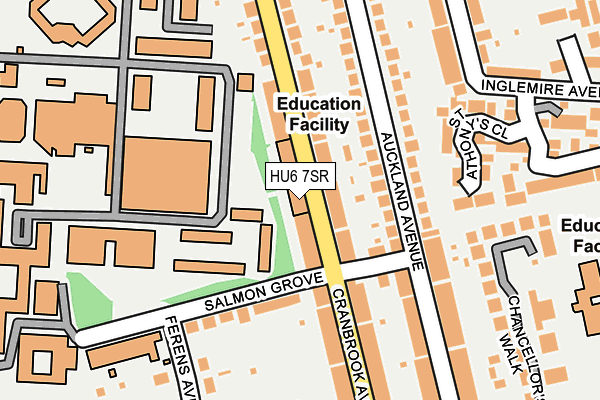 HU6 7SR map - OS OpenMap – Local (Ordnance Survey) HU6 7SR map - OS OpenMap – Local (Ordnance Survey)