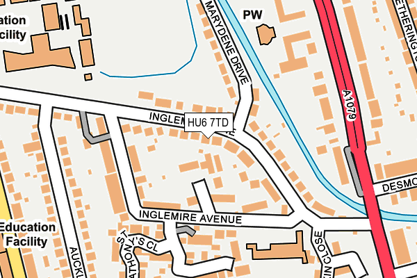 HU6 7TD map - OS OpenMap – Local (Ordnance Survey) HU6 7TD map - OS OpenMap – Local (Ordnance Survey)